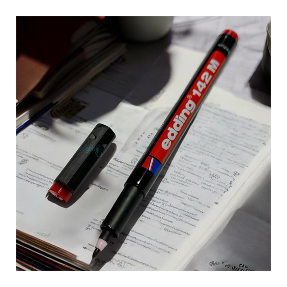 Edding Asetat Kalemi Permanent 142 M Kırmızı