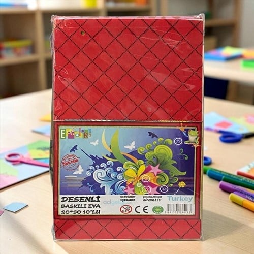 Educolors Desenli Eva A4 Karışık 10 Desen