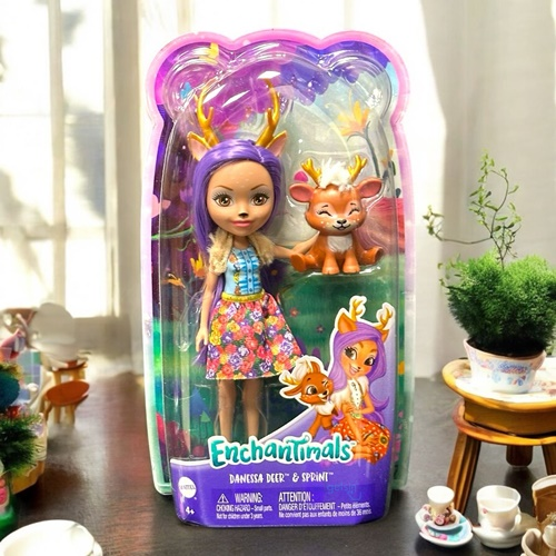Enchantımals Karakter Bebekler Danessa Deer & Sprini