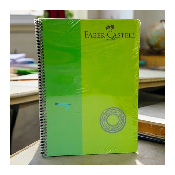Faber Castel Bicolor Spralli Defter A4 100 Yaprak Çizgisiz