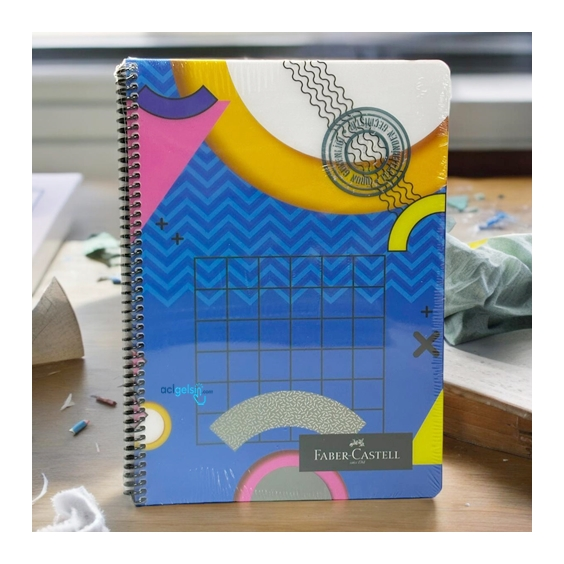 Faber Castel Pattern Spralli Defter A4 120 Yaprak Kareli