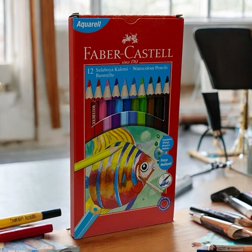 Faber Castell Aquarell Kuru Sulu Boya Kalemi 12 Renk