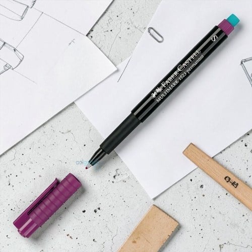 Faber Castell Asetat Kalemi Permanent S Mor