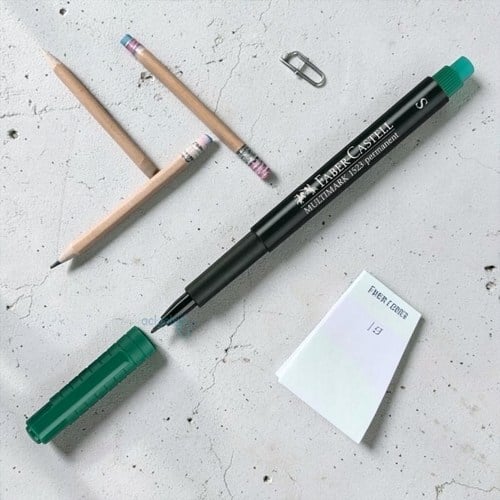 Faber Castell Asetat Kalemi Permanent S Yeşil