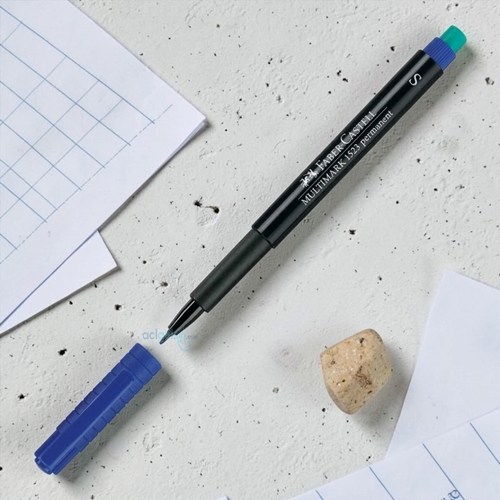 Faber Castell Asetat Kalemi Permanent S Mavi