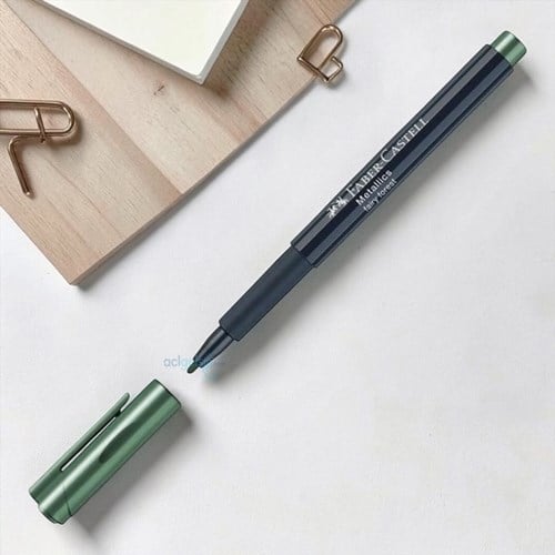 Faber Castell Metalik Markör Kalem Metalik Orman Yeşili