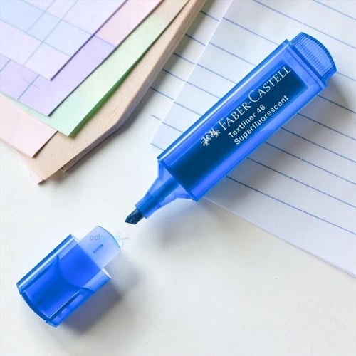 Faber Castell Şeffaf Gövde Fosforlu Kalem Mavi
