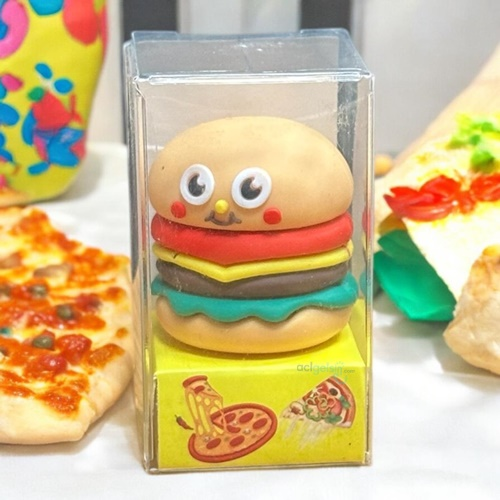 Fast Food Figürlü 3d Silikon Kalemtraş Renkli