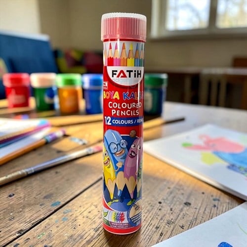 Fatih Kuruboya Kalemi Tüplü 12 Renk Tam Boy