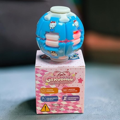 Fidget Spinning Ball Işıklı Stres Oyuncağı Hello Kitty Model