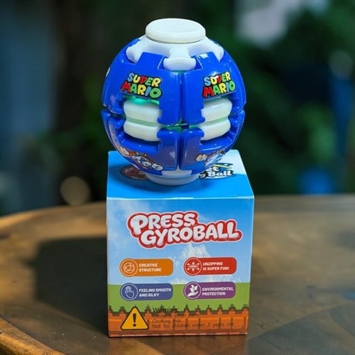 Fidget Spinning Ball Işıklı Stres Oyuncağı Süper Mario Model