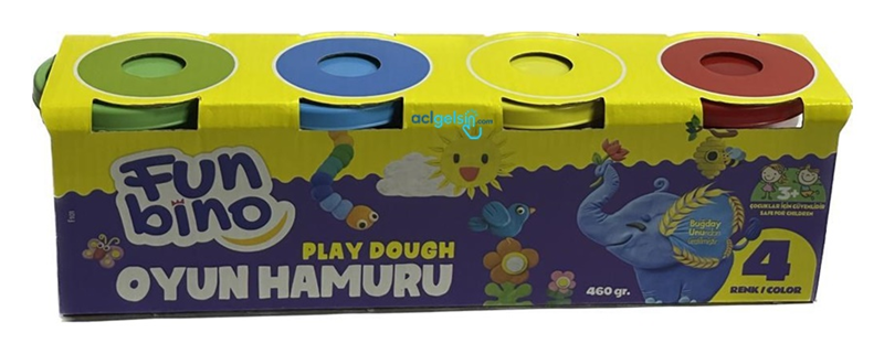 Funbino 4 Renk Oyun Hamuru 460 Gr F101