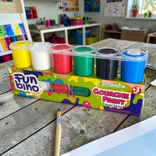 Funbino 6 Lı Şişe Guaj Boya