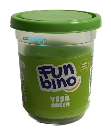 Funbino Tek Renk Oyun Hamuru Yeşil 115 Gr F105