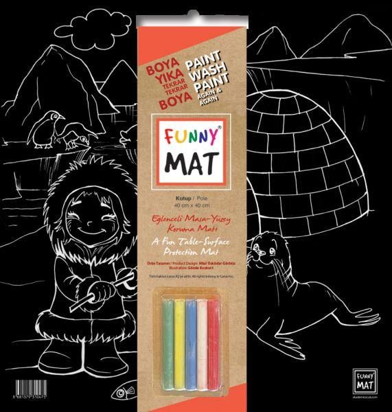 Funny Mat Black Kutup (Tebeşirli)