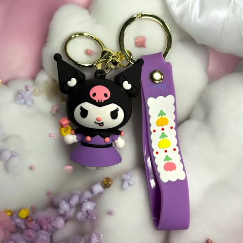 Giftpoint Sanrio Kuromi Silikon Anahtarlık