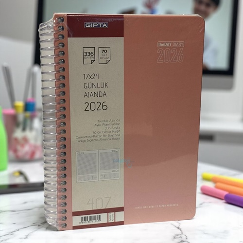Gıpta 2026 Günlük Ajanda Theday Diary 17x24