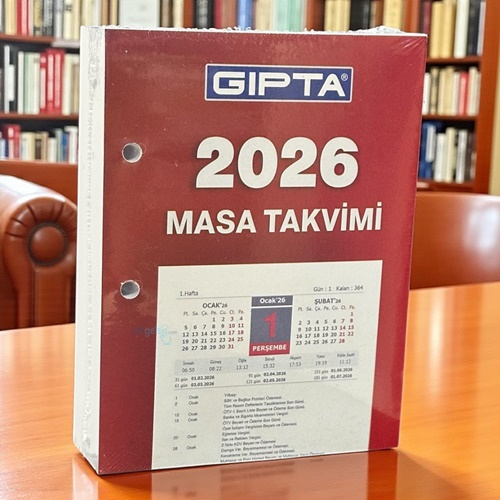 Gıpta 2026 Masa Takvim Ajandası Çift Delikli 10x13 Ebat