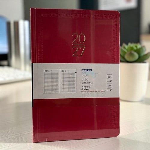Gıpta 2027 17x24 Günlük Ticari Kasa Ajandası