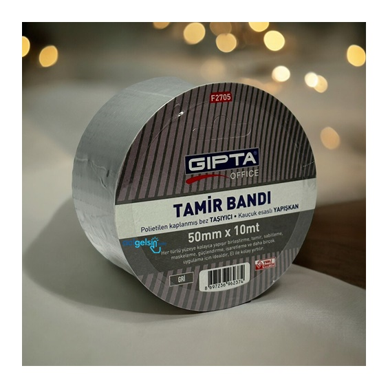 Gıpta Askılı Tamirat Bantı Gri 50 Mm X 10 Mt F2705