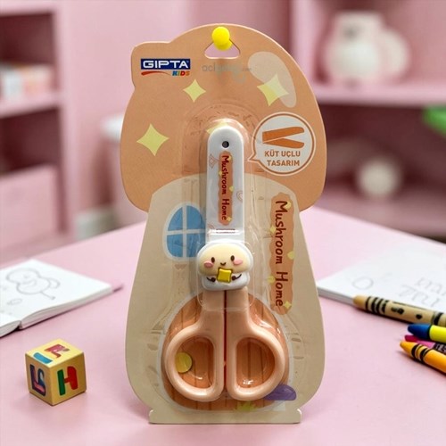 Gıpta Çocuk Makası Mushroom 3 Renk Korumalı Blisterli