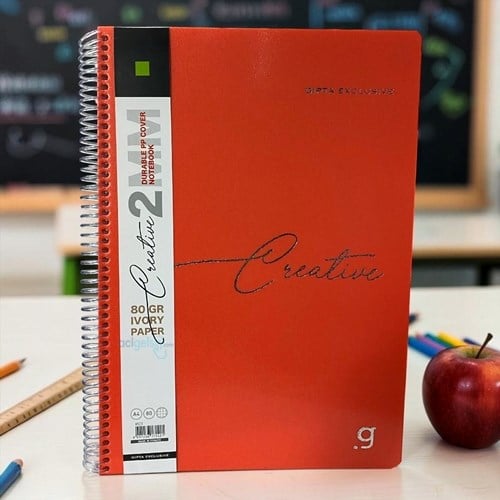 Gıpta Creative Spiralli A4 80 Yaprak Çizgili Ivory Defter