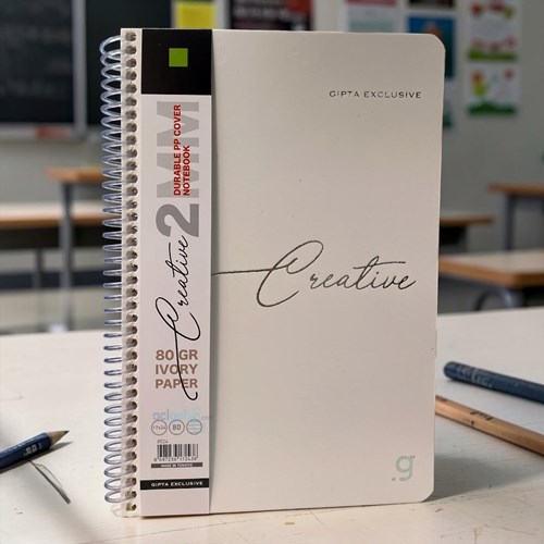 Gıpta Creative Spiralli Defter 17x24 Cm 80 Yaprak Çizgili
