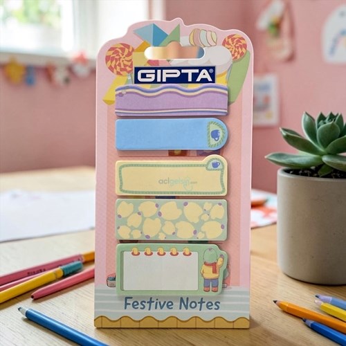 Gıpta Festive Yapışkanlı Not Kağıdı 5 Li