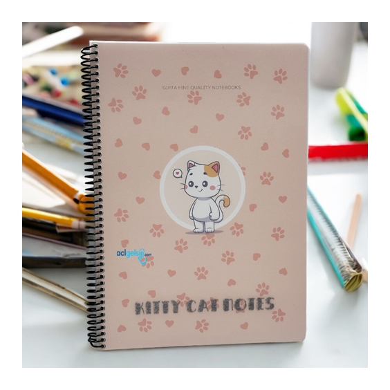 Gıpta Kıtty Cat Spralli Defter A4 80 Yaprak Kareli