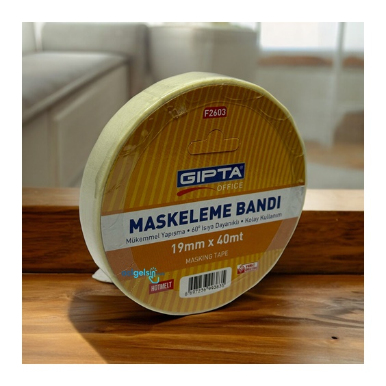 Gıpta Maskeleme Bandı Kağıt Bant 19 Mm X 40 Mt
