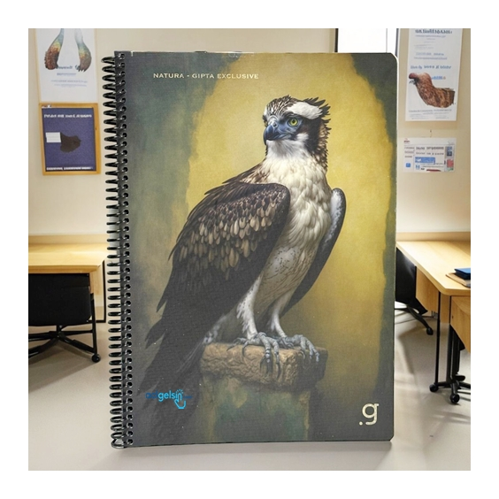 Gıpta Natura Spiralli Defter A4 80 Yaprak Kareli