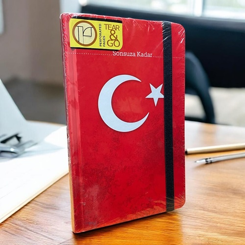 Gıpta Sonsuza Kadar Türk Bayrağı Temalı Sert Kapak Defter