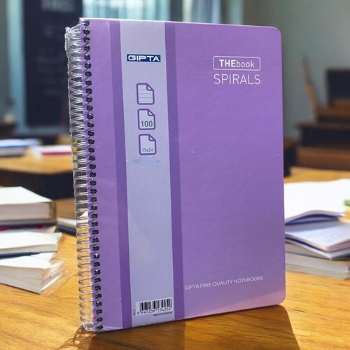 Gıpta Thebook Spirals Spiralli Sert Kapak Defter 17x24 100 Yaprak Çizgili