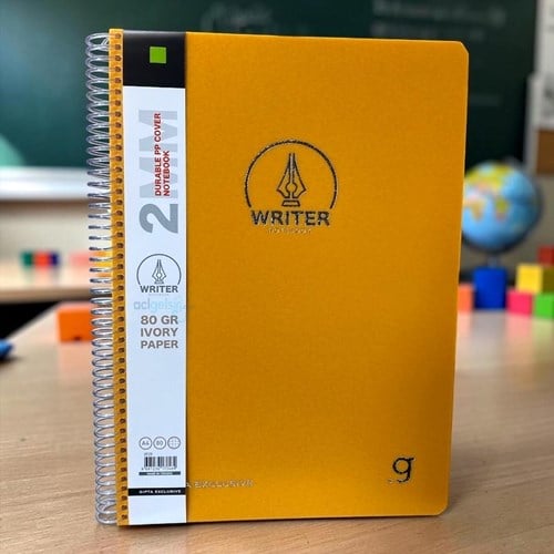 Gıpta Writer Spiralli A4 80 Yaprak Kareli Defter