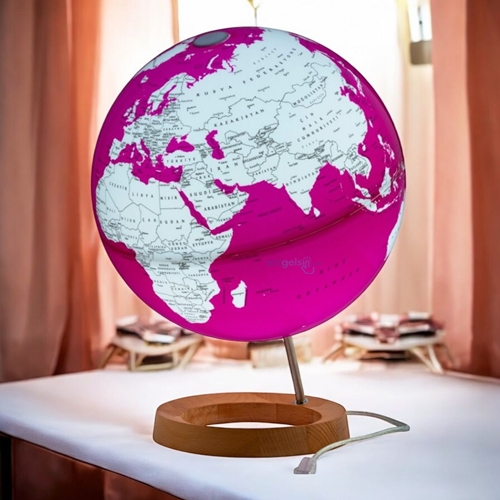 Gürbüz Design Globe Fushsia Işıklı Küre 33cm