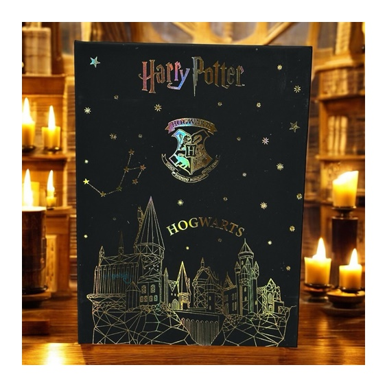 Harry Potter Magnetli Bloknot Gold ( Siyah Jel Kalemli )