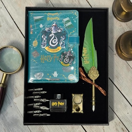 Harry Potter Yeşil Defter Mürekkep Ve Divit Kalem Seti