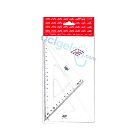 Hatas - Teknik Okul Gönye Seti 21cm 60/45
