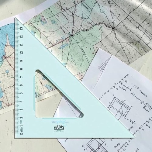 Hatas Teknik Resim Gönyesi 21/45 No:0600 Akrilik