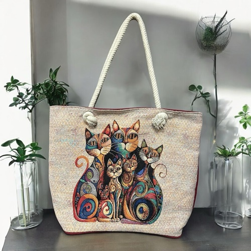 Haydibag Dokuma Omuz Çantası Family Cat