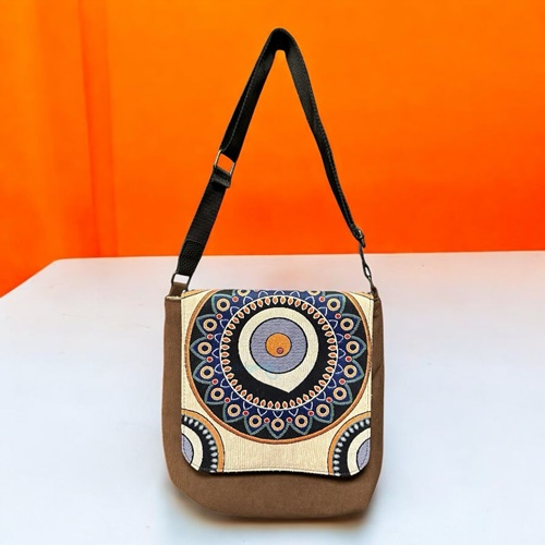 Haydibag Dokuma Postacı Çantası Boho Mandala