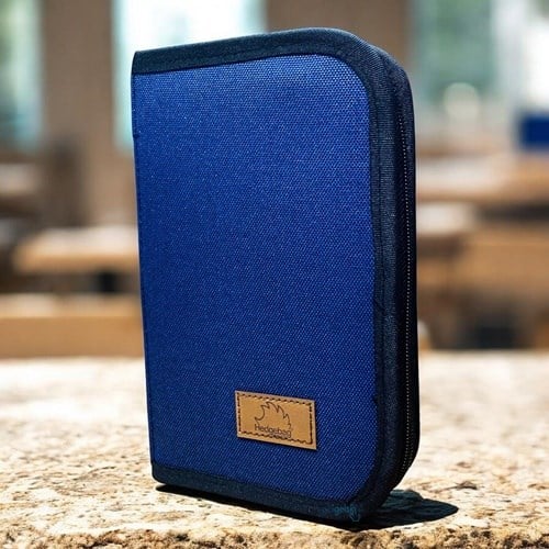 Hedgebag Cover Kalem Kutu Bölmeli Lastikli Fermuarlı Lacivert