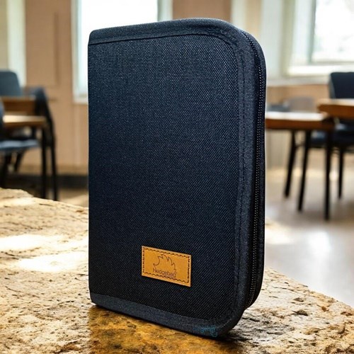 Hedgebag Cover Kalem Kutu Bölmeli Lastikli Fermuarlı Siyah