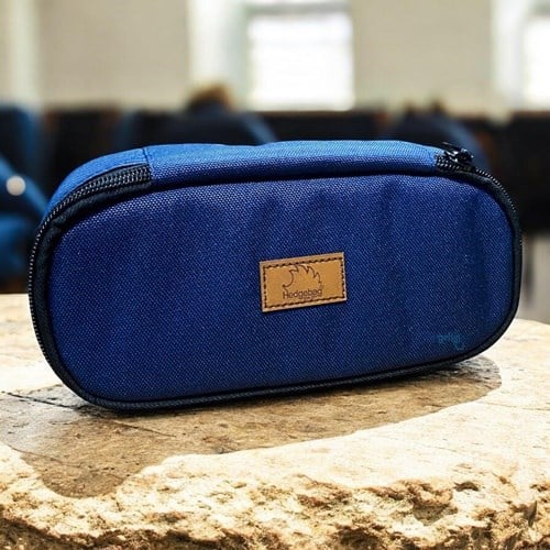 Hedgebag Oval Kalem Kutu Lastikli Fermuarlı Lacivert