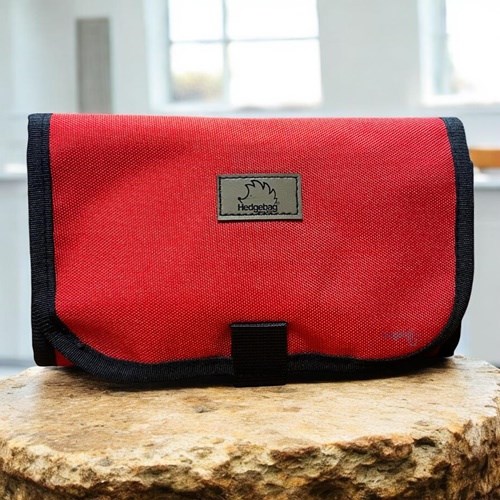 Hedgebag Rulo Kalem Kutu Lastikli Bölmeli Kırmızı