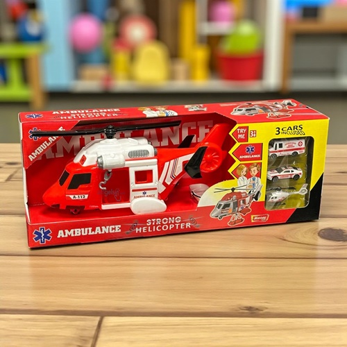 Heroes Toys Ambulans Helikopter Seti Arabalı