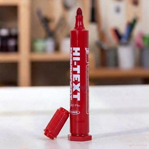 Hi-text 830pb Permanent Markör Yuvarlak Uç Kırmızı