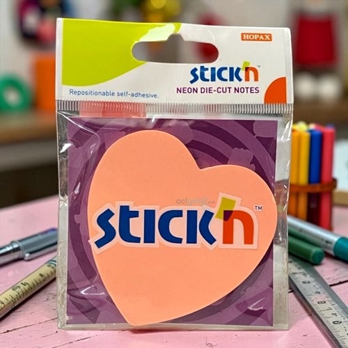 Hopax Stick'n Post-it Yapışkanlı Not Kağıdı Kalp