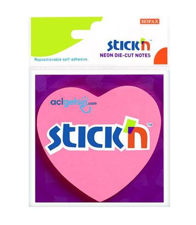 Hopax Stick'n Post-it Yapışkanlı Not Kağıdı Kalp E466