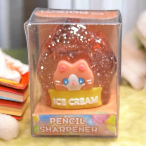 Ice Cream Figürlü 3d Silikon Kalemtraş Renkli
